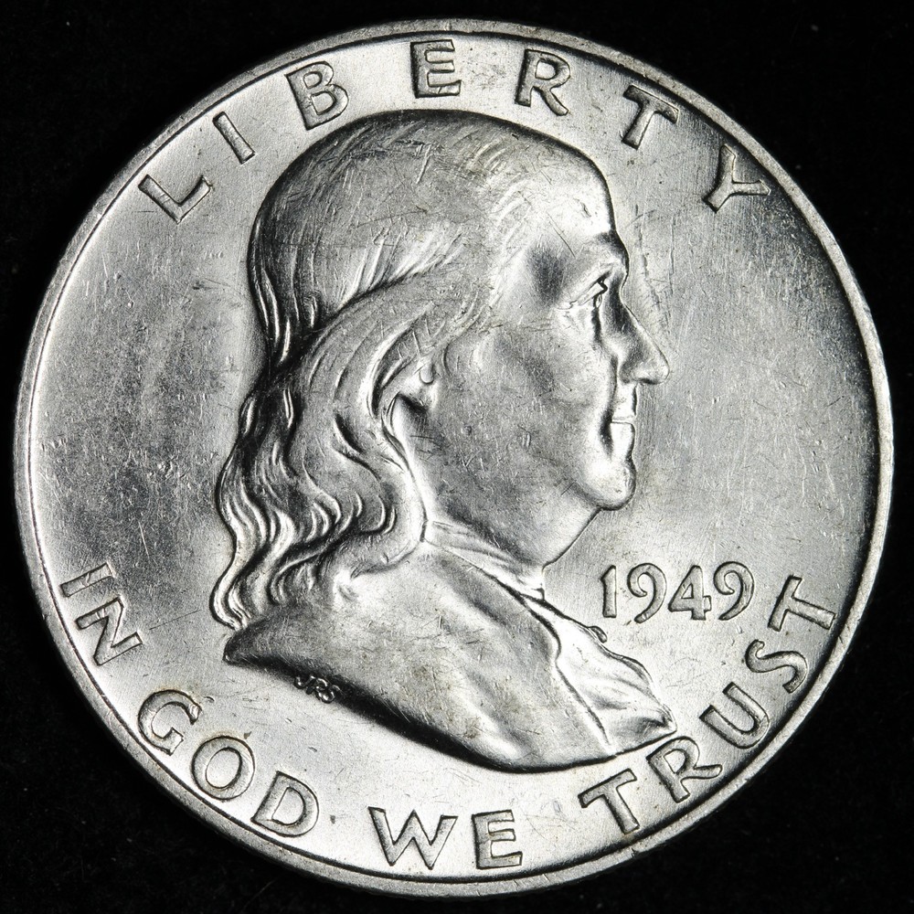 1949-D Franklin Silver Half Dollar BU *UNCIRCULATED* MS E388 GUNN