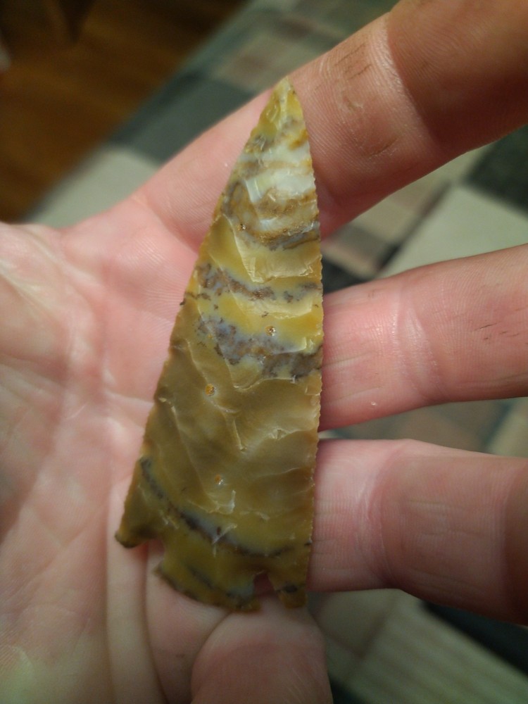 Square Barbed Clay Agate 3" x 1 3/'8"