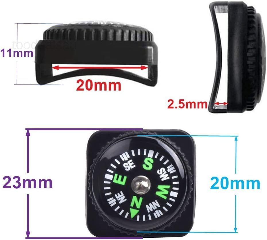 15pcs Slip-On Wrist Compass Hard Shell Liquid Filled Mini Small Button Compass..