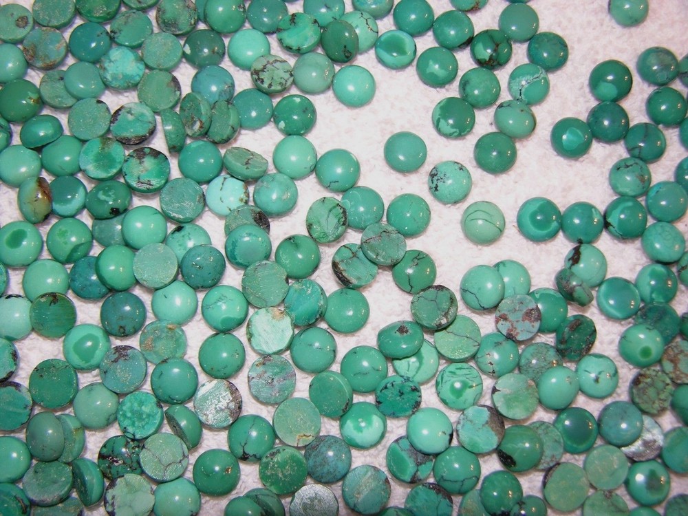 Turquoise cabochons 9MM round 15 cabs per lot
