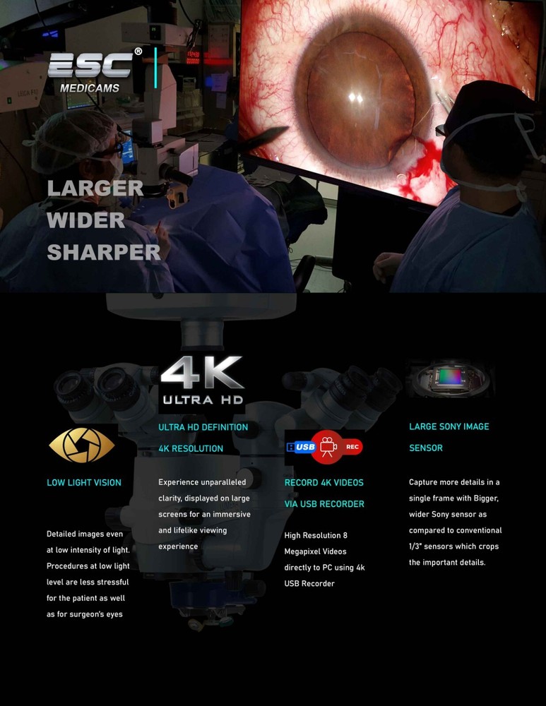4k Microscope Camera for Surgical Operating Zeiss Beam Splitter C-Mount Adapter