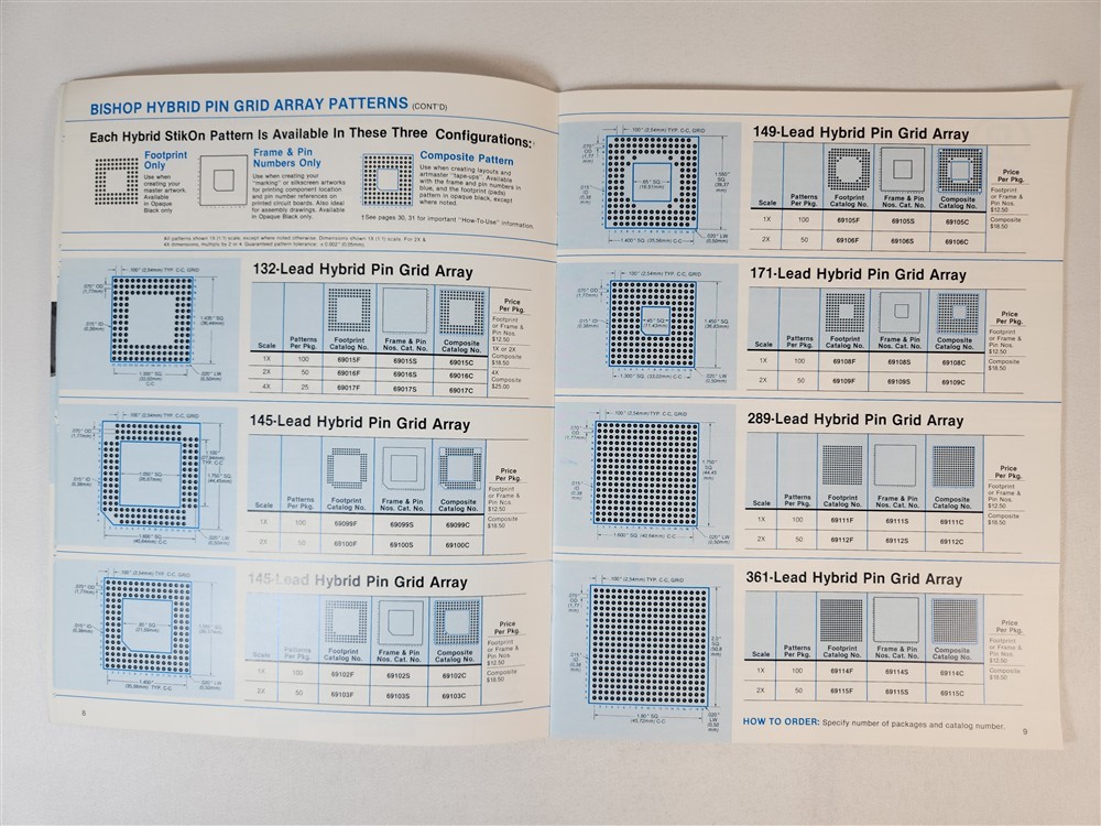 Bishop Graphics Microelectronics Artwork Patterns 1984 Catalog Westlake Village