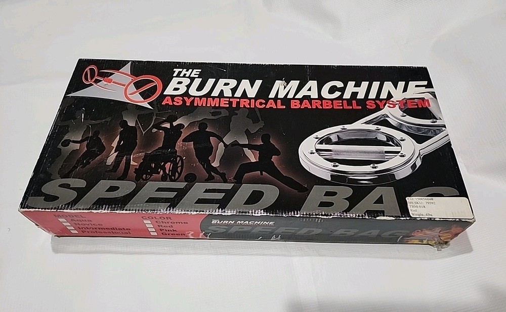 The Burn Machine 4 lb 4 oz Speed Bag Red Rotator Exercise EUC