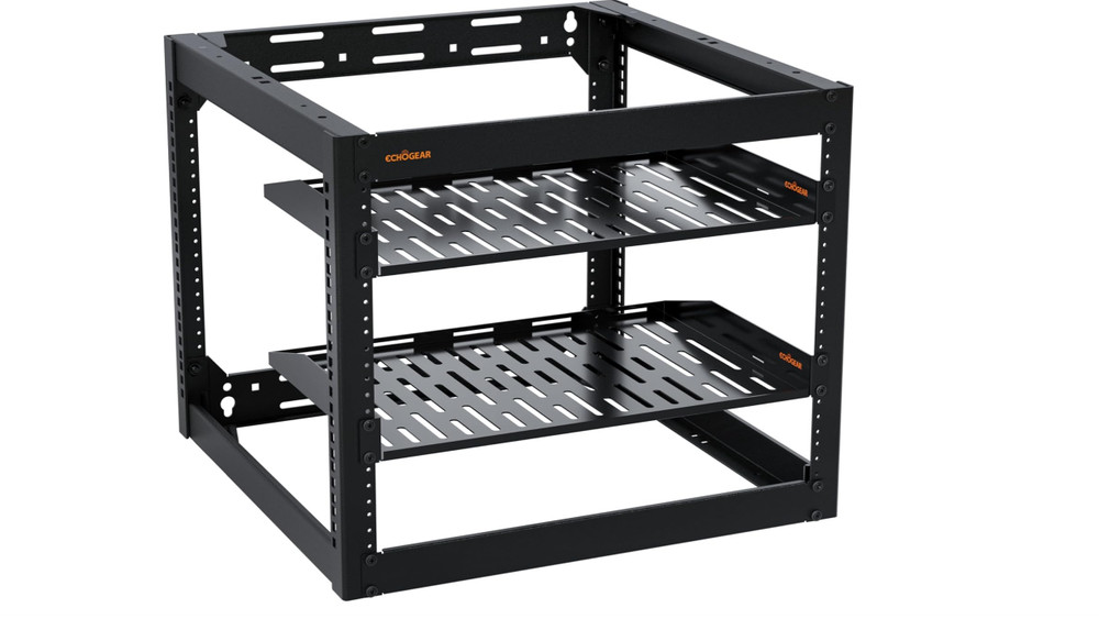 ECHOGEAR 10U Network Rack - Wall Mountable Heavy Duty 4 Post Design Holds....