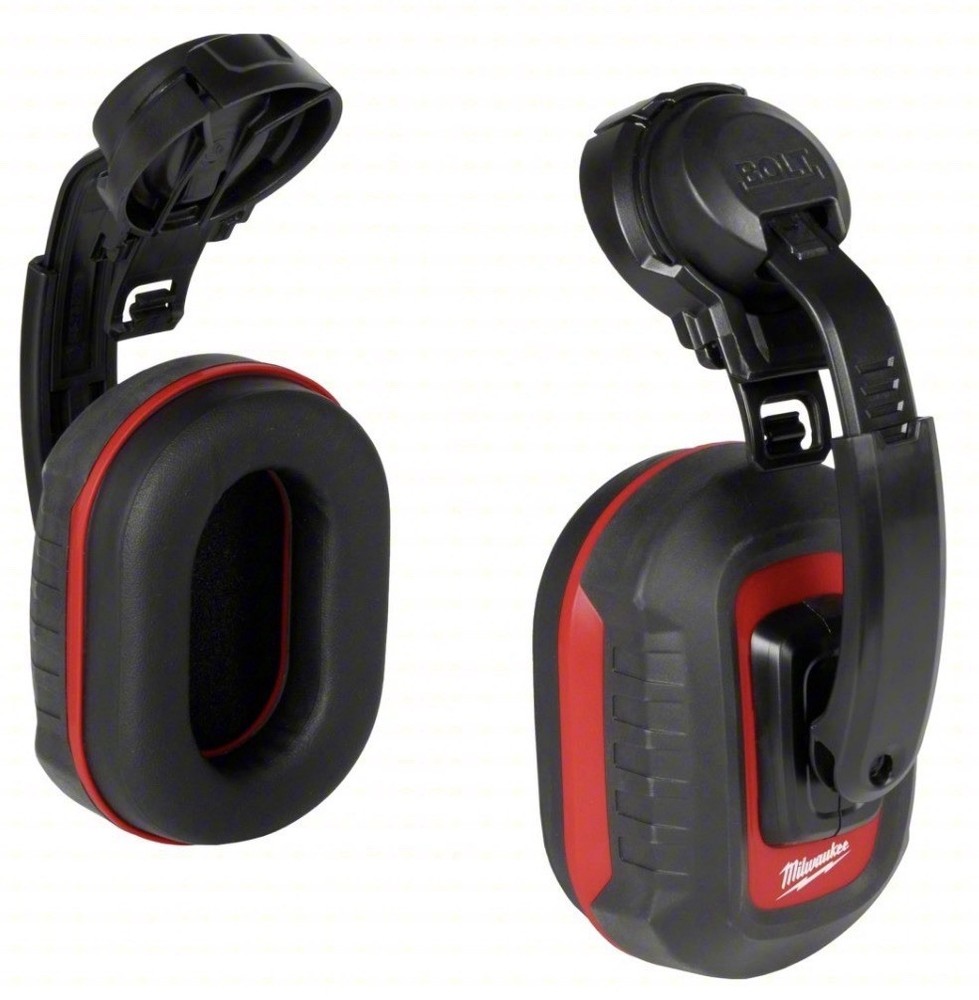 MILWAUKEE Earmuffs: Hard Hat-Mounted Earmuff, Passive, 24 dB NRR