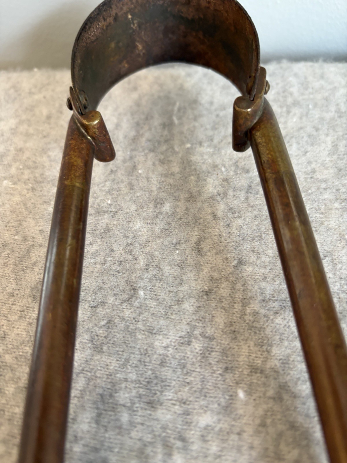 Antique Star Tip Fire Place Tongs Hand Forged 18 Inch Log Grabber