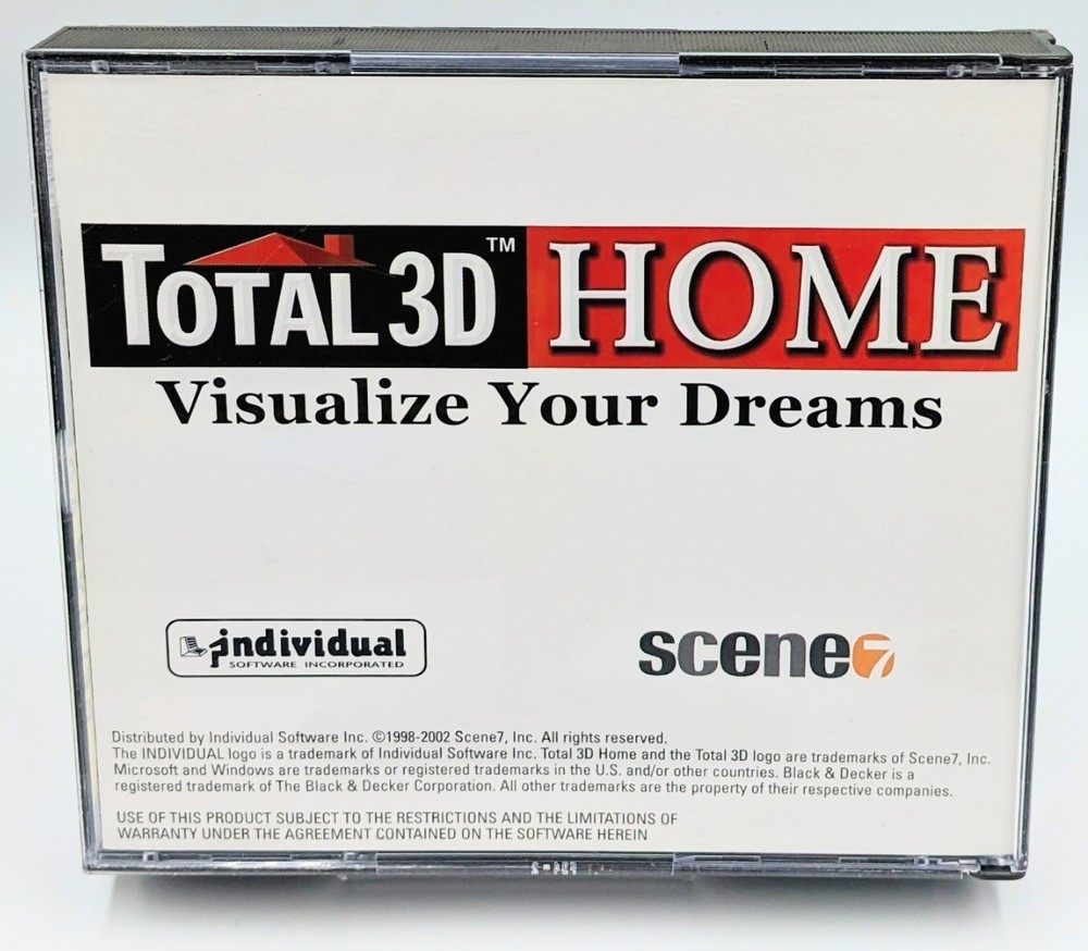 Total 3D Home Deluxe 4.0 Suite Design - Software PC Windows 98/XP 3 Disc Set