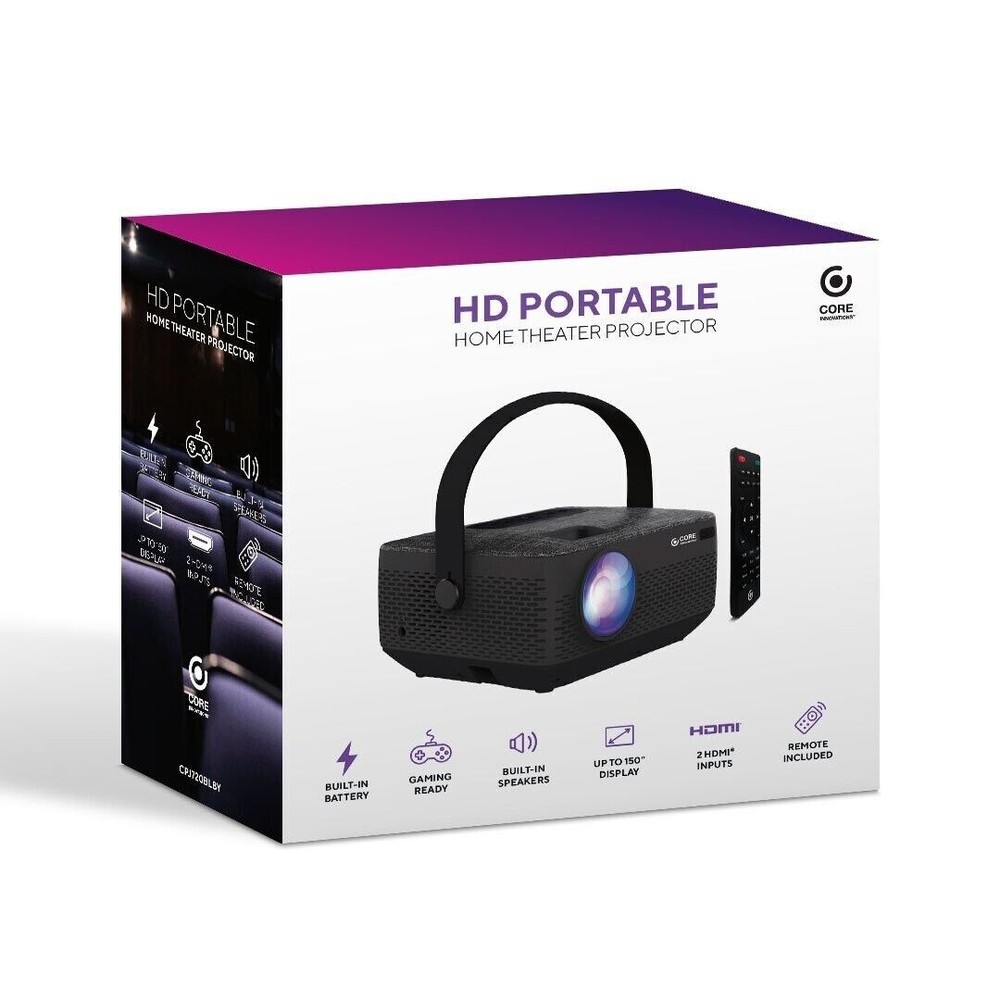 new Core Innovations CJR720BLHD HD Portable Projector