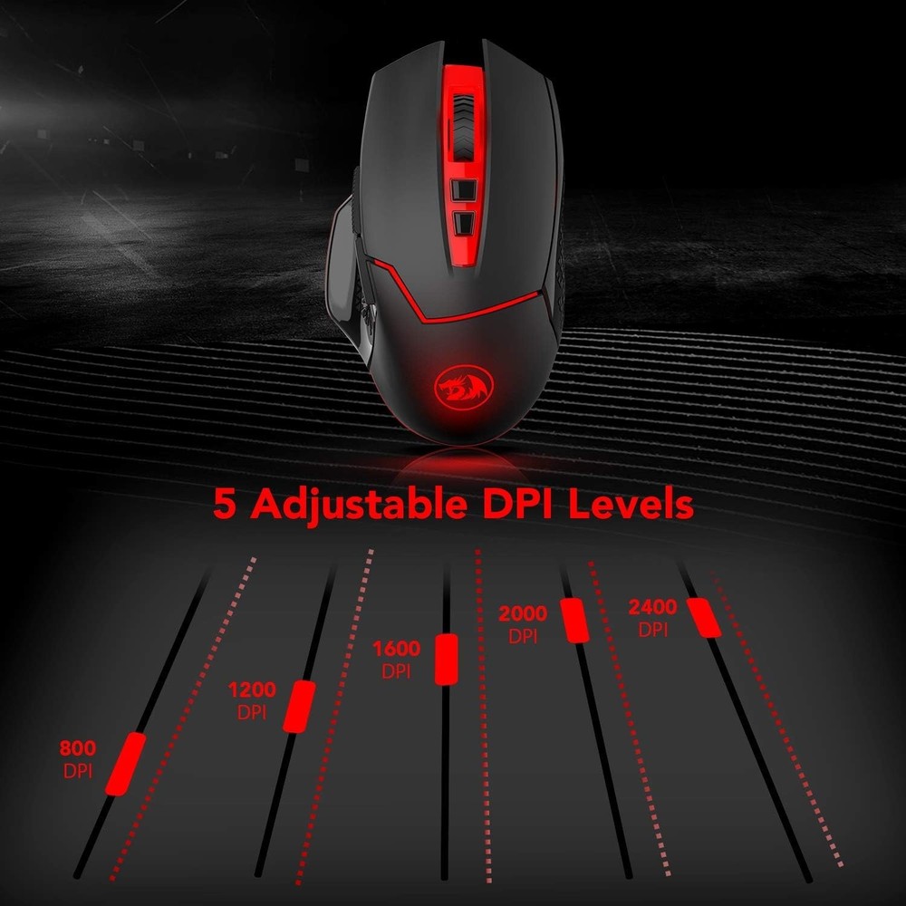 Advanced Ergonomic Wireless Gaming Mouse - Fast Response, 2400 DPI, USB Receiver