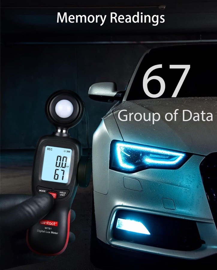 Digital Lux Meter WT81 - measuring illumination and brightness MISSING BATTERIES