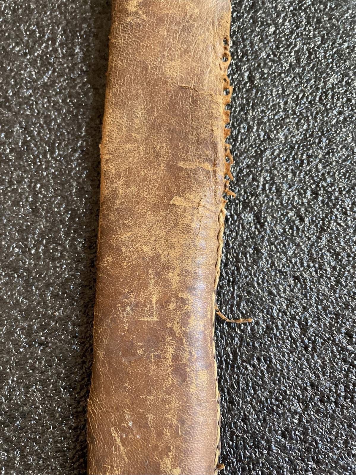 ORIGINAL WWII WW2 JAPANESE SWORD LEATHER SCABBARD COVER FOR PARTS OR REPAIR