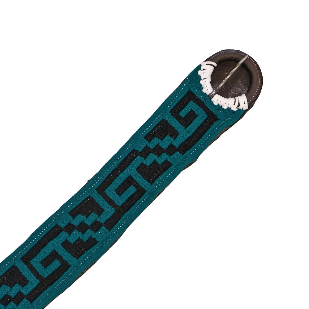 35" Mexican Teal Cincho Caballo Cinch Saddle