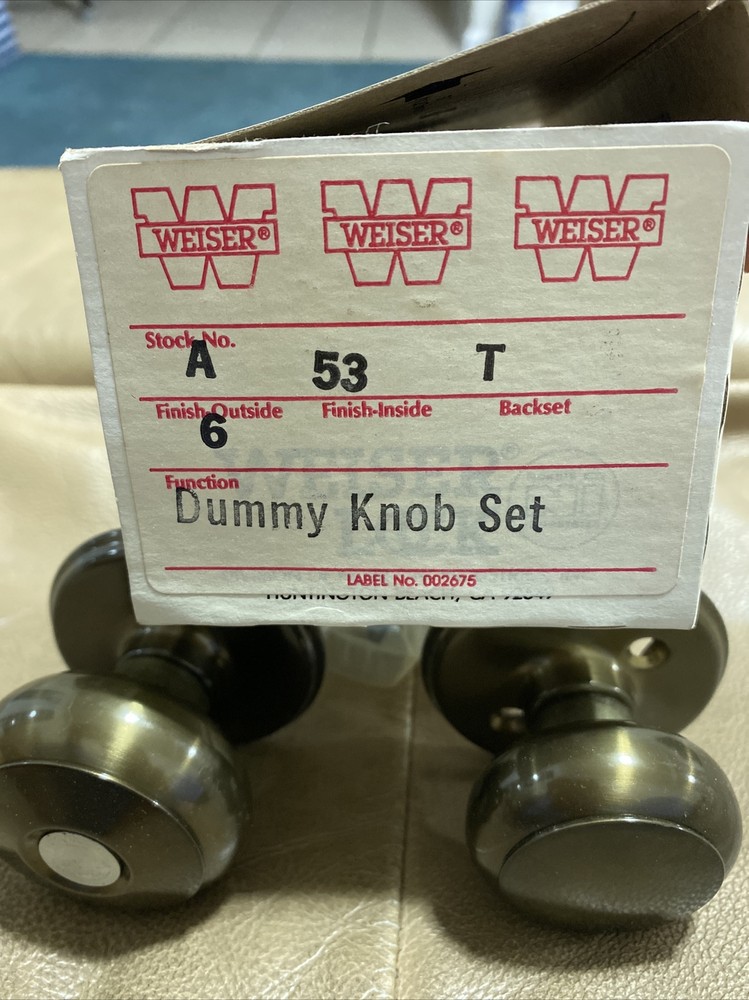 Weiser Door Knob Set A 53 T