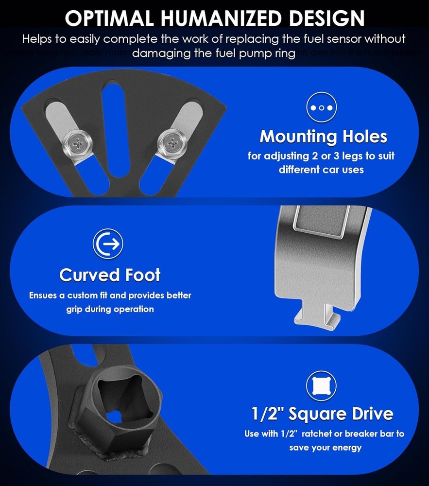 Adjustable Fuel Tank Lock Ring Tool Kit Universal Fuel Pump Ring Removal Tool