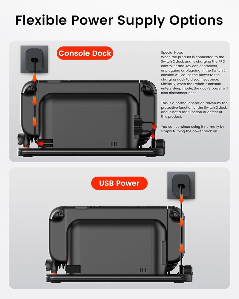 Joy Con Charging Dock for Switch 2 - Fast Charge & Cool Down