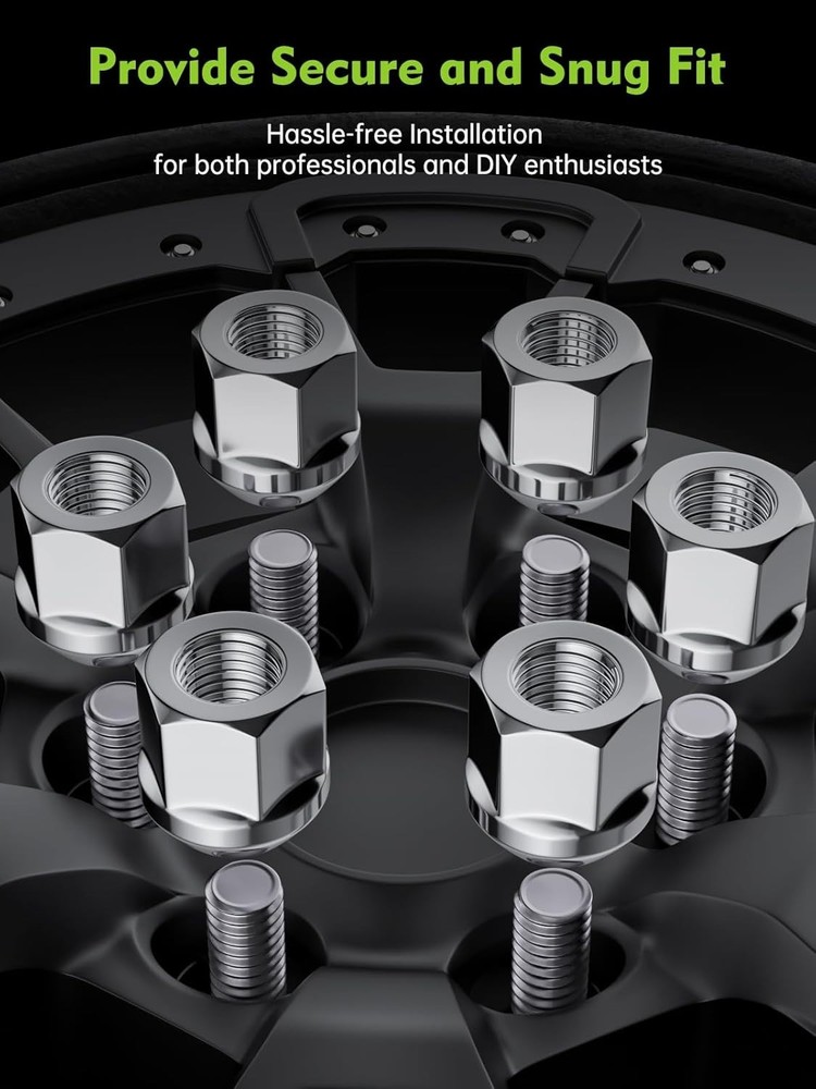 Open End Lug Nuts - Replacement for Aftermarket, Open End Style 20 Pack Chrome