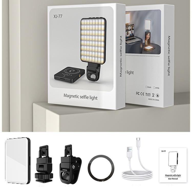 Magnetic 128 LED Selfie Light Rechargeable Smartphone PC Camera Streaming