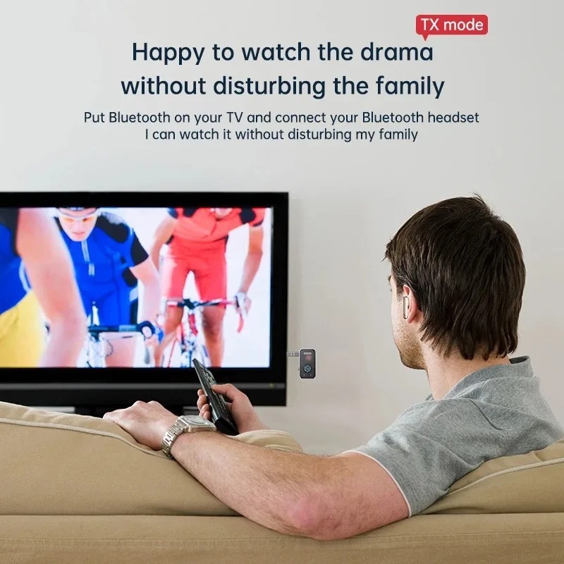 Bluetooth 5.3 Transmitter Receiver AUX 3.5mm Wireless Adapter Car Headphones