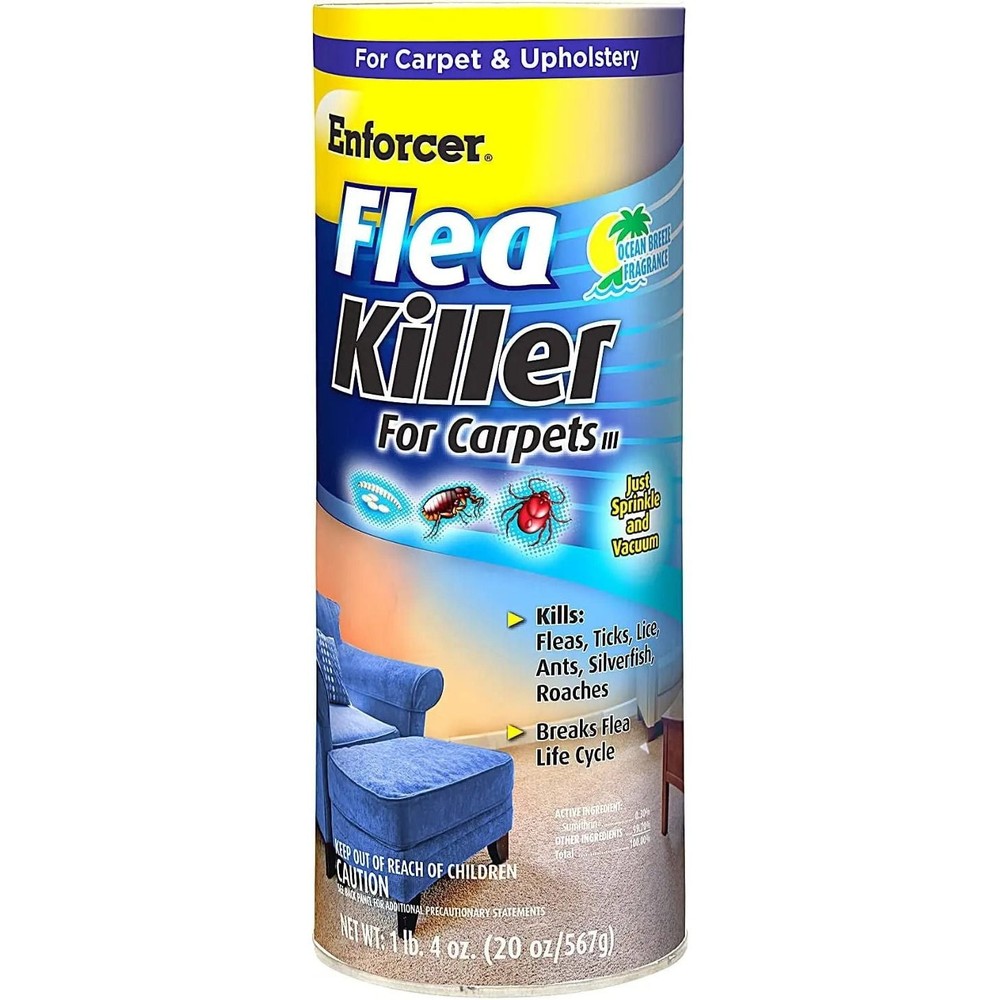 Enforcer Flea Killer For Carpets Multiple Insects Powder 20 oz.