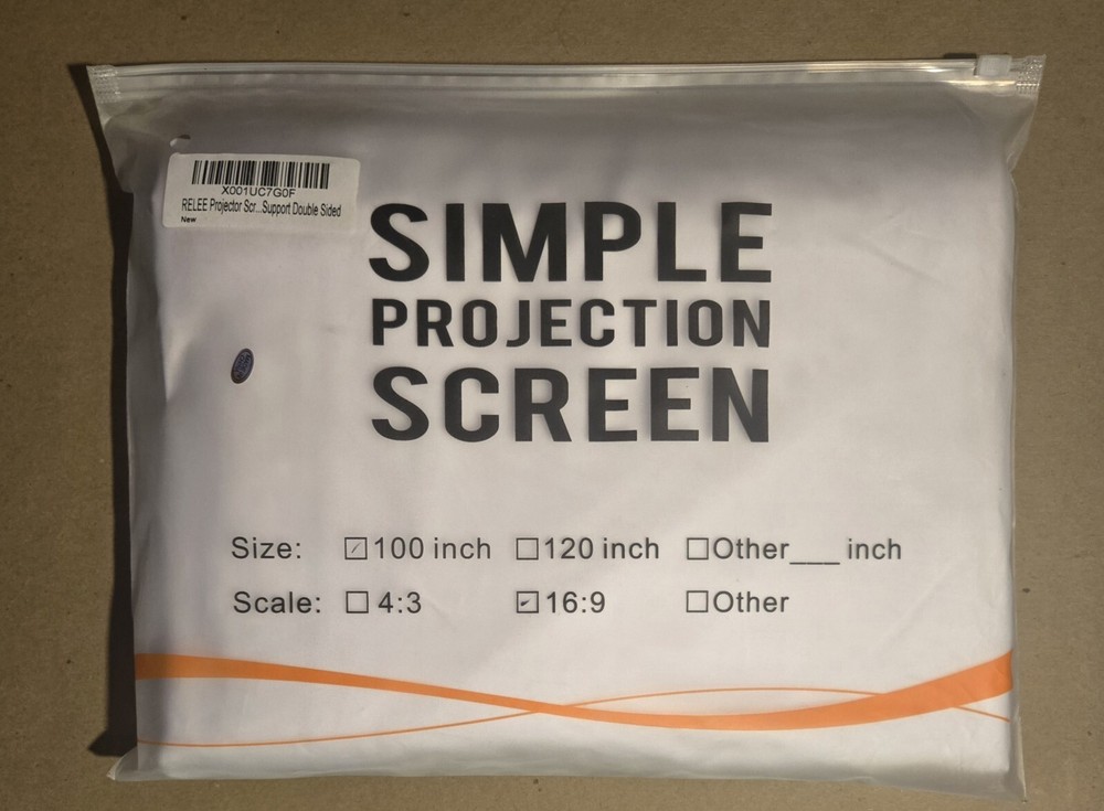 Simple Projection Screen 100” 16:9 - New