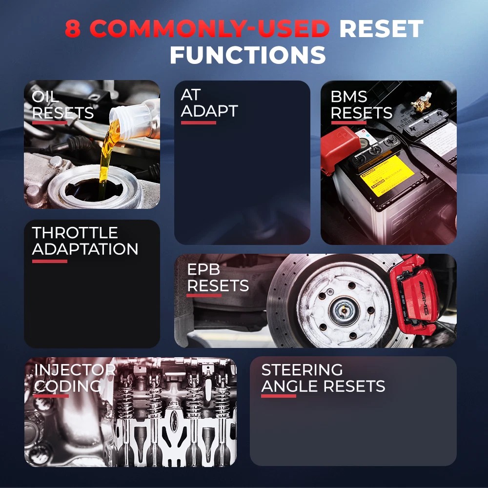 BOSSCOMM iTouch 880 OBD2 Scanner Full System Car Diagnostic Tool EPB Resets