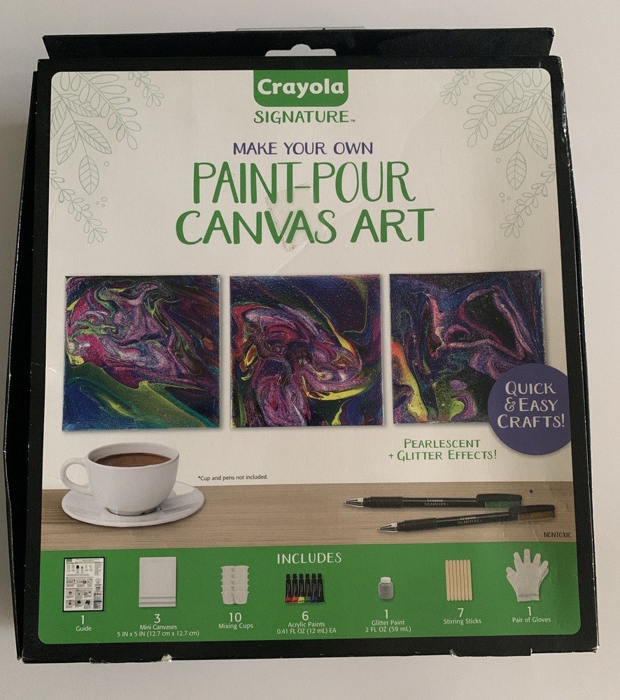 NIB Crayola Paint Pour Canvas Art Kit