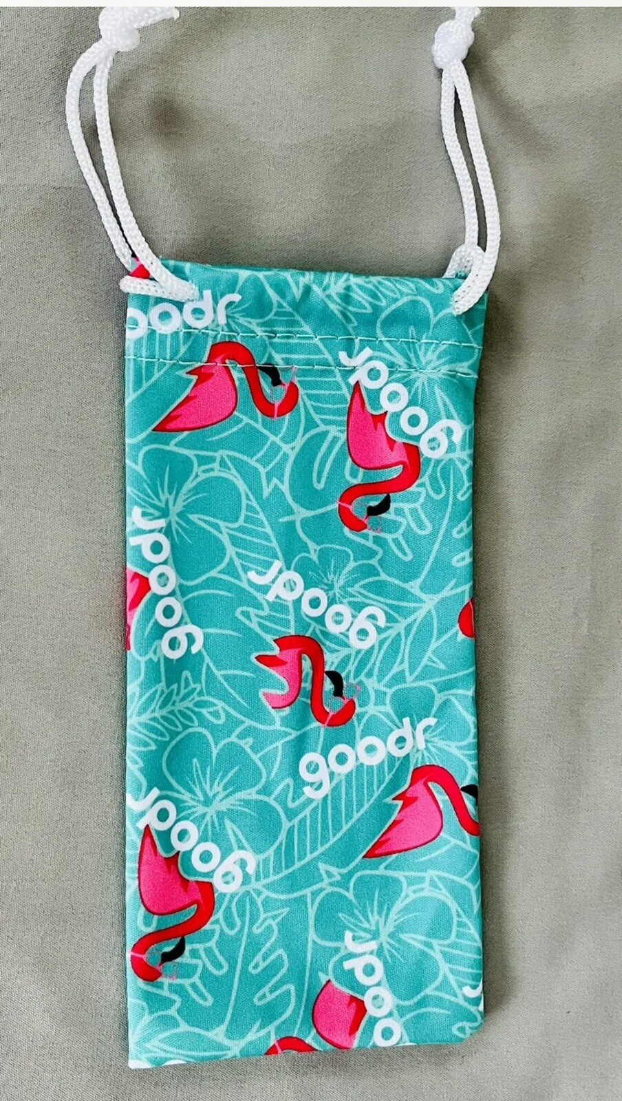 New! GOODR Micro Fiber Soft Sunglasses Flamingo Pouch Case Bag Cleaning Cloth