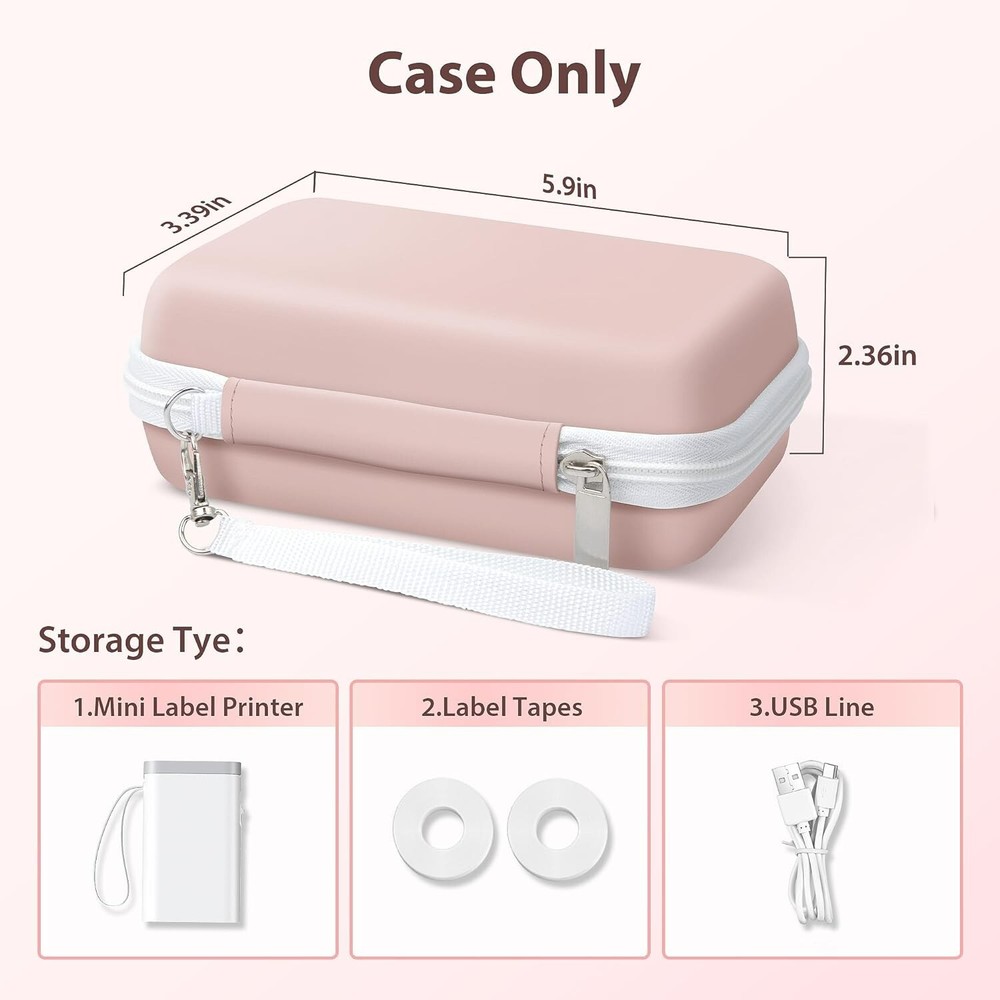 Labels Printer Case Compatible for P21 Label Maker, Compatible with Most Mini La