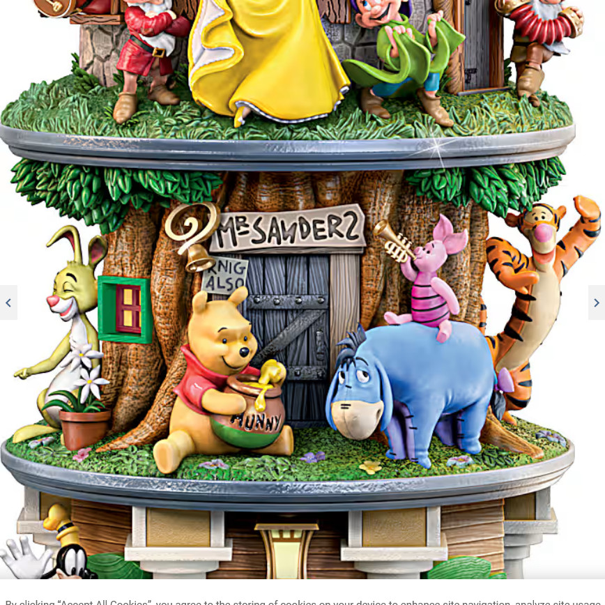 Disney Stackable Tower Clock Collection With Sculpted Scenes COMPLETE SET of 4