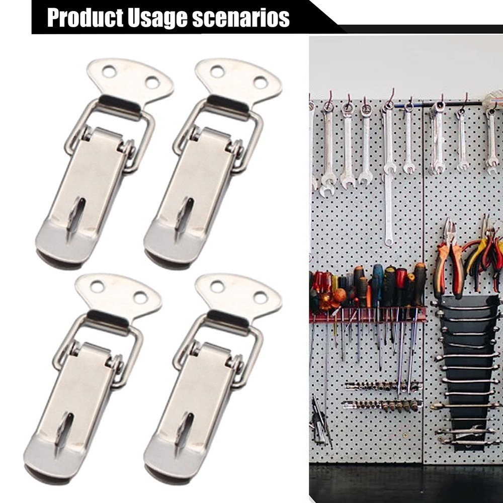 4PCS Case Box Latch Catch Stainless Steel Spring Loaded for Toggle Mount