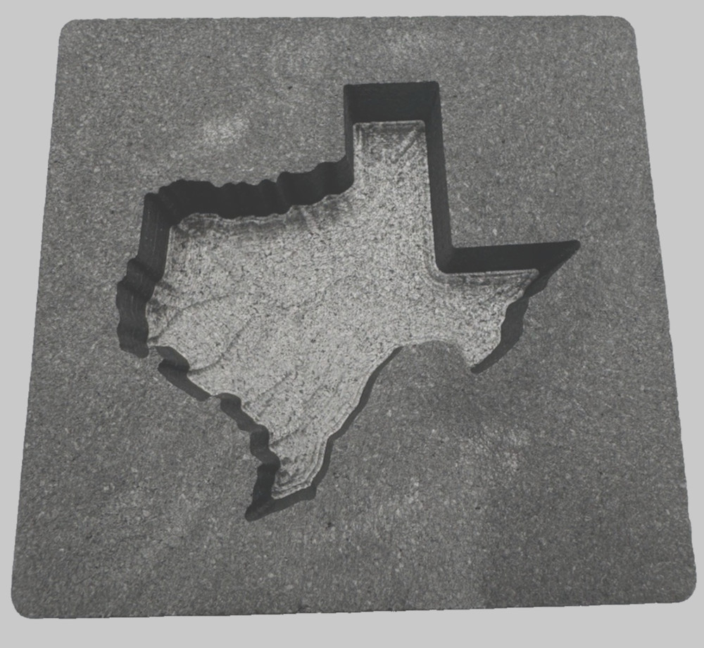 Graphite Ingot Mold for Casting 10 oz Gold Reverse Texas