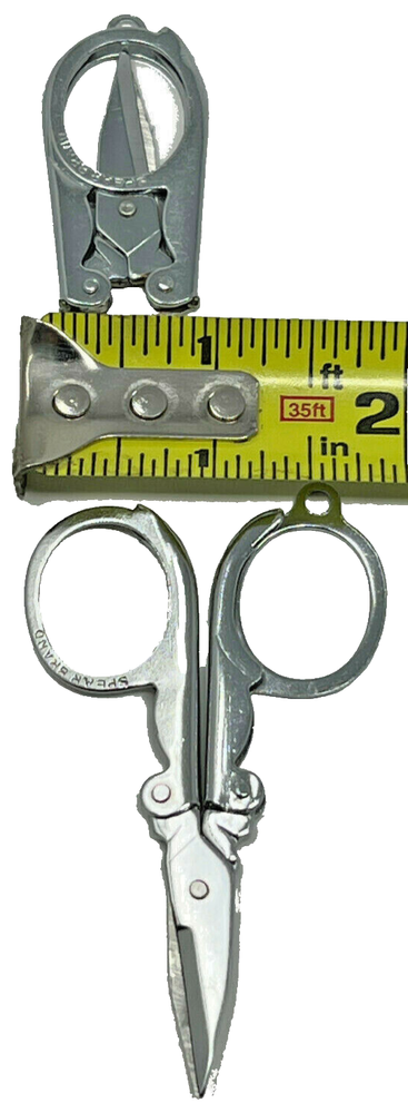 12-Pack FOLDING POCKET SCISSORS - 3.5" - Metal Sharp Durable Portable Travel