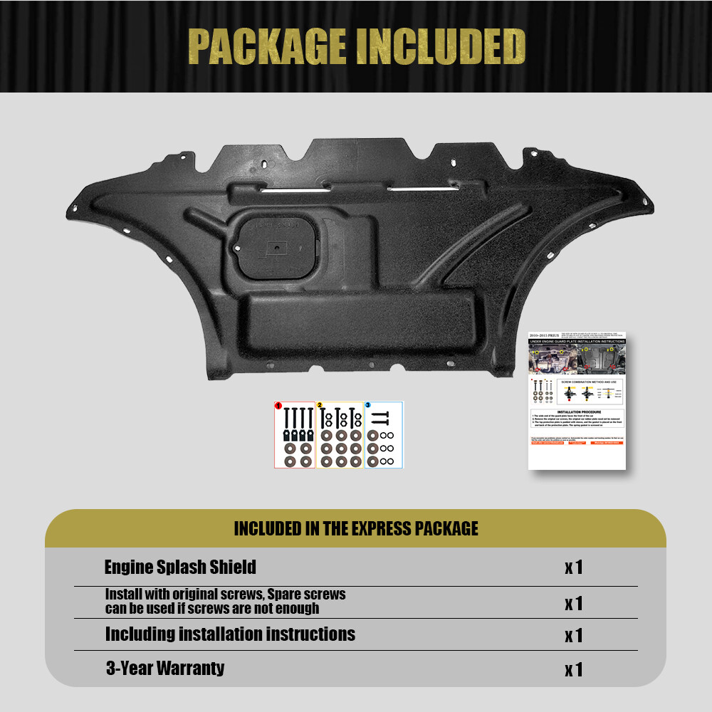 For 2010-2016 Audi S4 Engine Under Cover Front Splash Shields