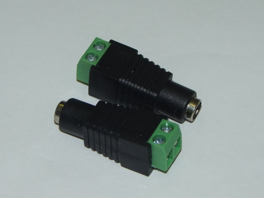 10 Pack Min Power Socket for 2.1MM with Screw mount for security cameras