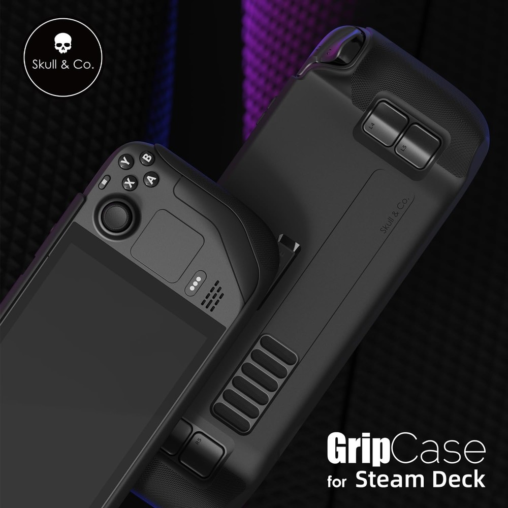 Soft Protective Case for Steam Deck with Textured Grips, Shock-Absorption Design
