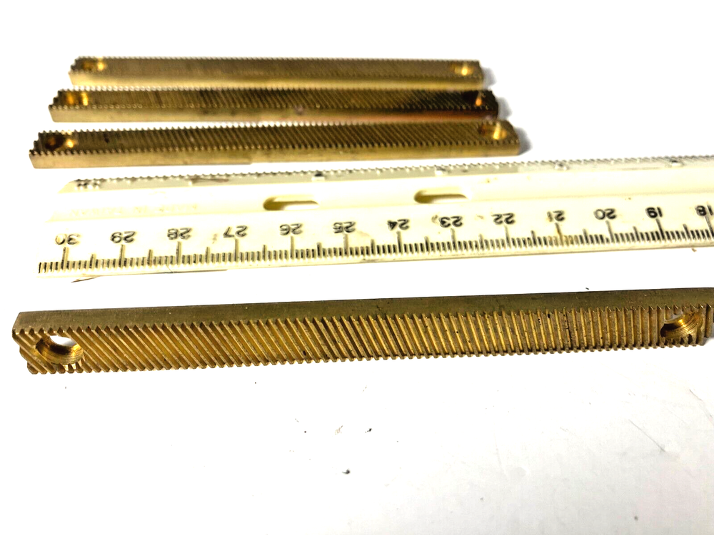 American Optical Microscope focus mount 4" long Brass rack, gear