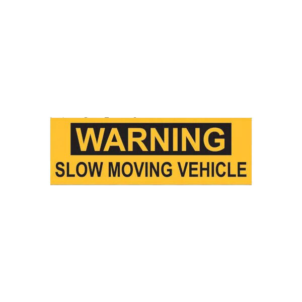 Warning Slow Moving Vehicle Bumper Sticker