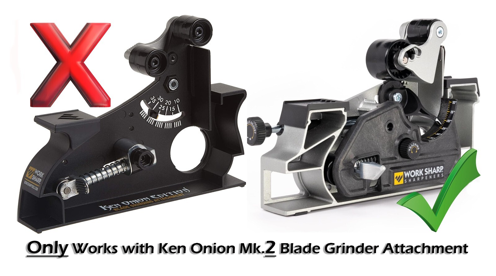 Work Sharp Ken Onion MK2 Blade Grinder Attachment Reversible Adjustable Riser
