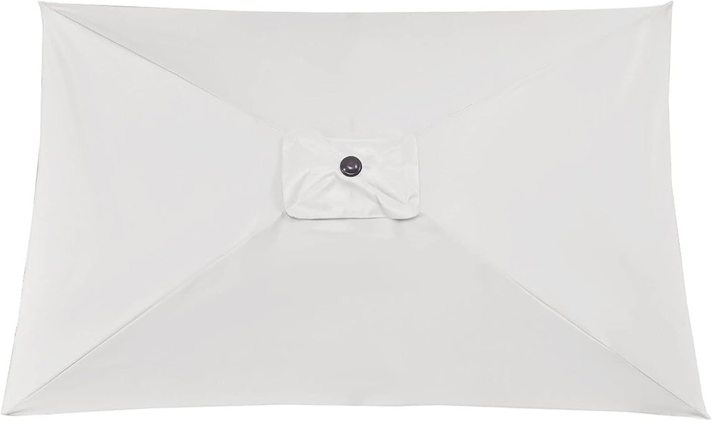Rectangular Umbrella Canopy Replacement 6 Ribs, Fade White