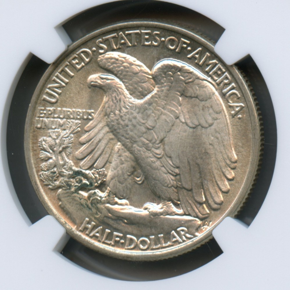 1943 Walking Liberty Silver Half Dollar NGC MS 65