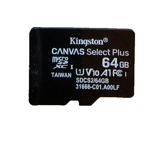 Kingston 64GB microSDXC CANVAS Select Plus Micro SD Memory Card