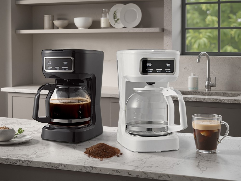 Finish 12-Cup Programmable Coffee Maker, White