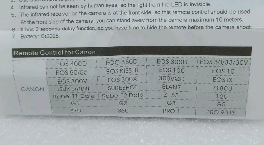 Universal RC-1 Camera Remote Controller ~ Canon - Sony - Nikon & More *New*