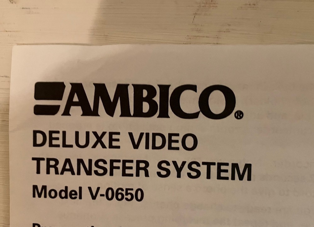Ambico Deluxe Video Transfer System Model # V-0650 (Never Used)