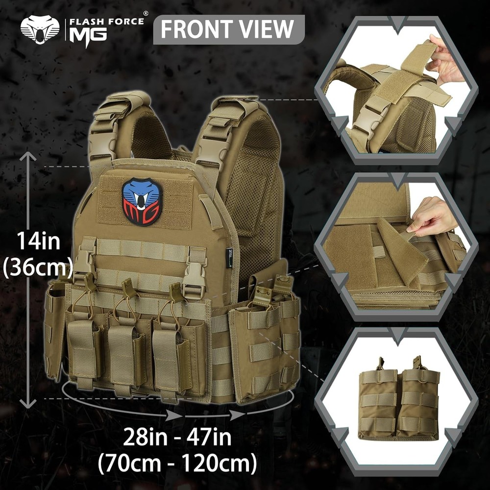 Tactical Vest Molle Airsoft Vest for Men