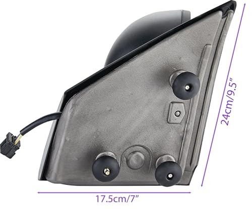 Side View Mirror Fits Dodge Durango 2004-2009 - Black Power Adjusted Manual
