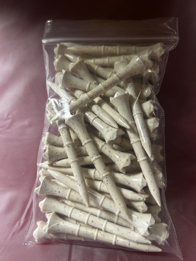 100- 2 3/4”  White plastic tees