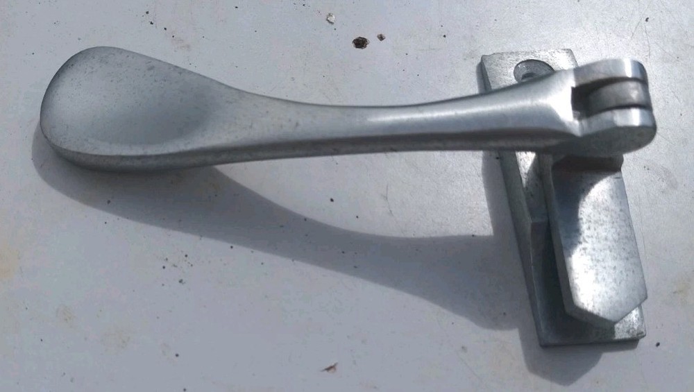 Vintage Retro Olde Window Handle Security latch lock modernist silver iron