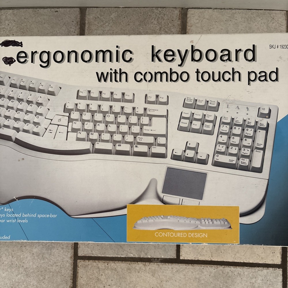 Ergonomic Wired Keyboard & Mouse Vintage