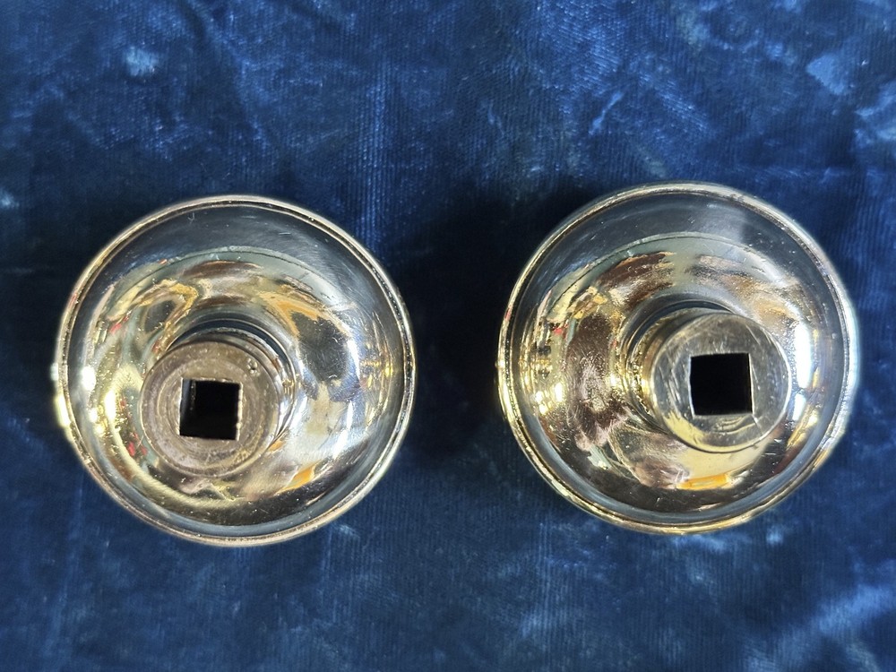 Antique Victorian Ornate Corbin Ceylon Passage Set Door Knobs & Backplates *